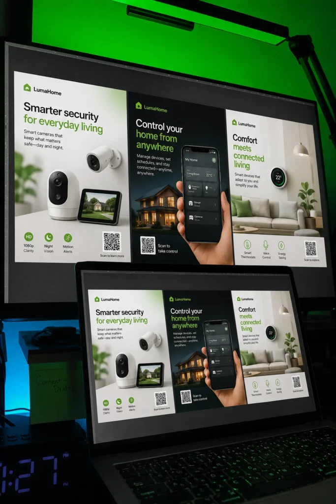 LumaHome smart home website and marketing design