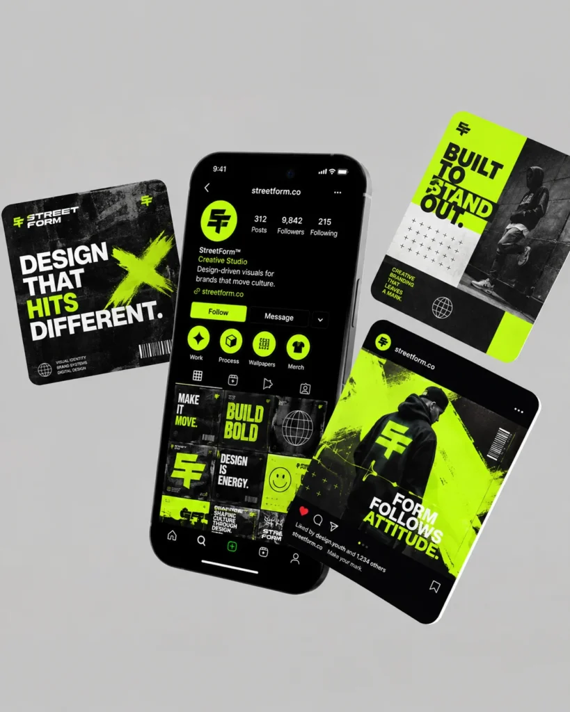 Streetform social media branding and digital campaign design