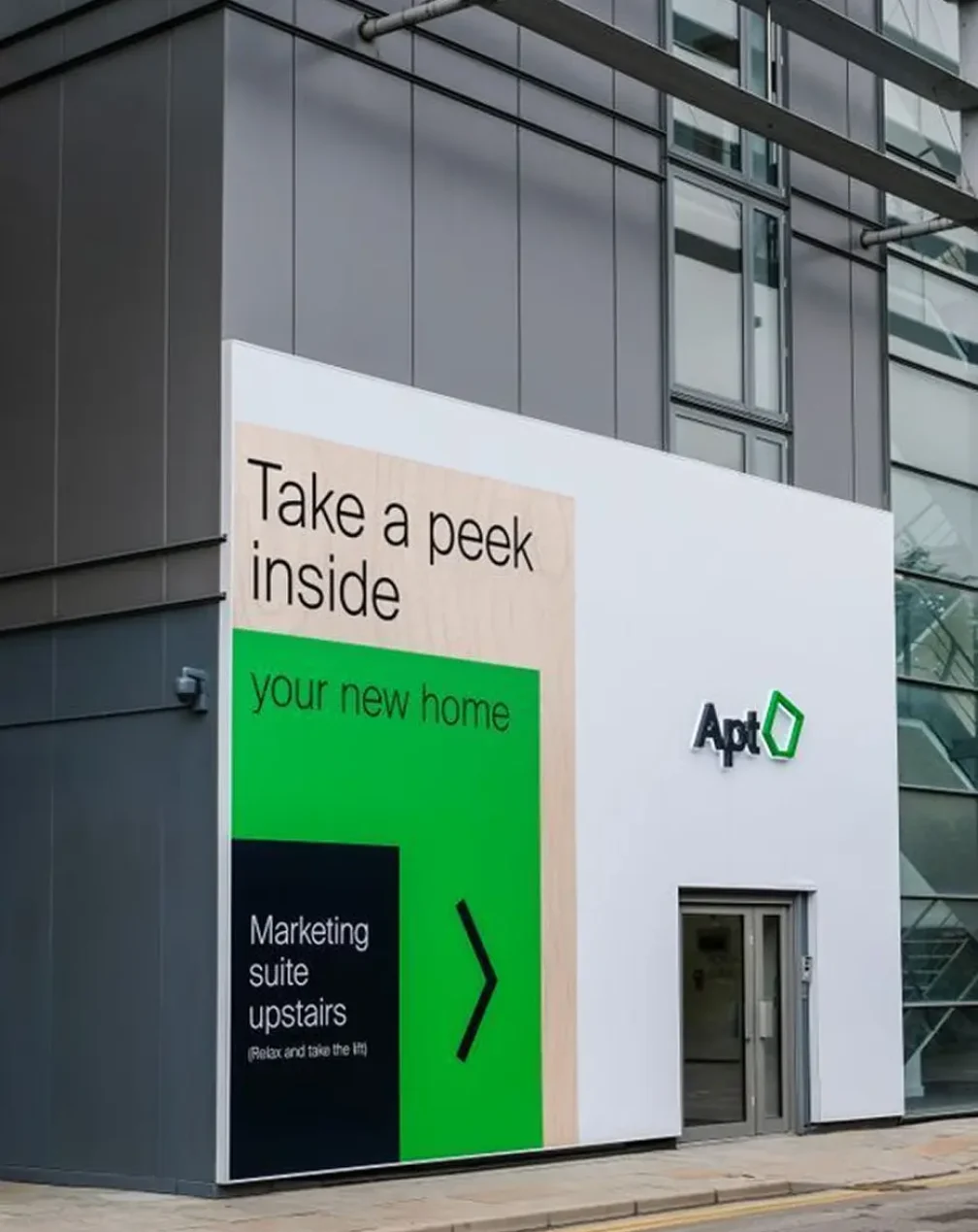 Digital advertising billboard concept displayed on a modern building